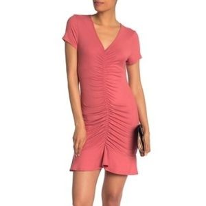 Vanity Room S/S Ruched Jersey Dress Sz Large, NWT